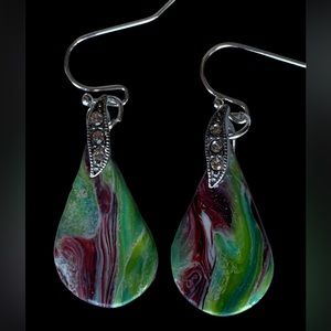 bloodstone | handmade clay earrings
